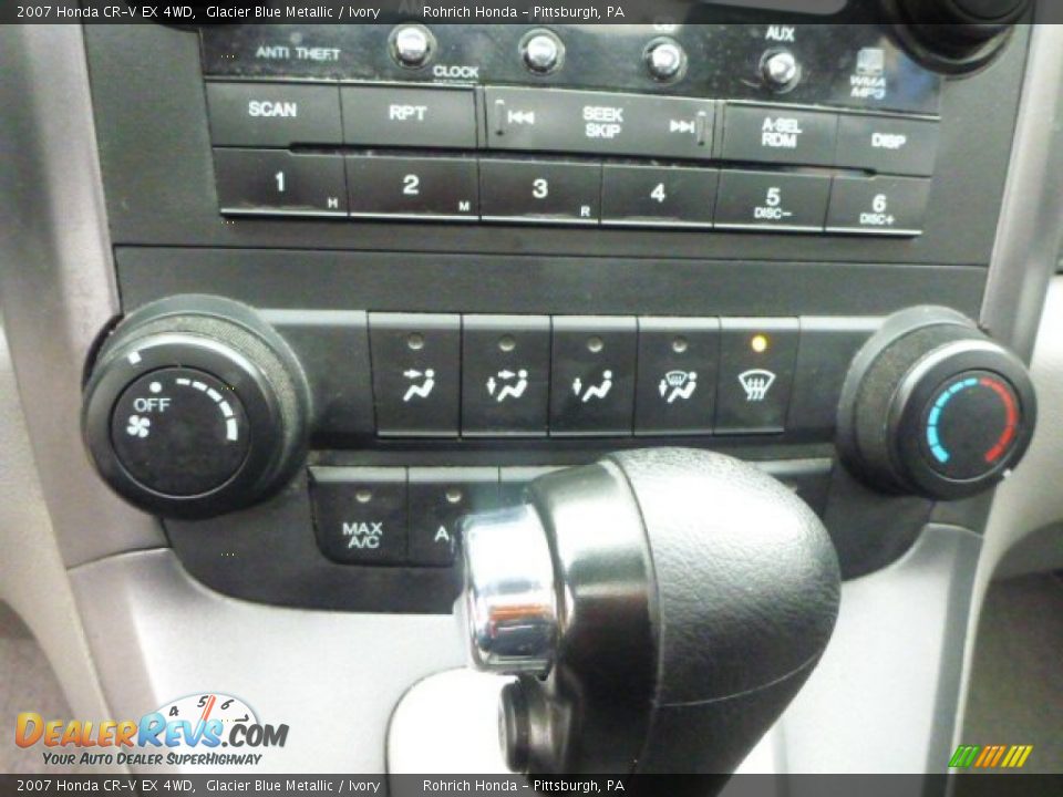 2007 Honda CR-V EX 4WD Glacier Blue Metallic / Ivory Photo #24
