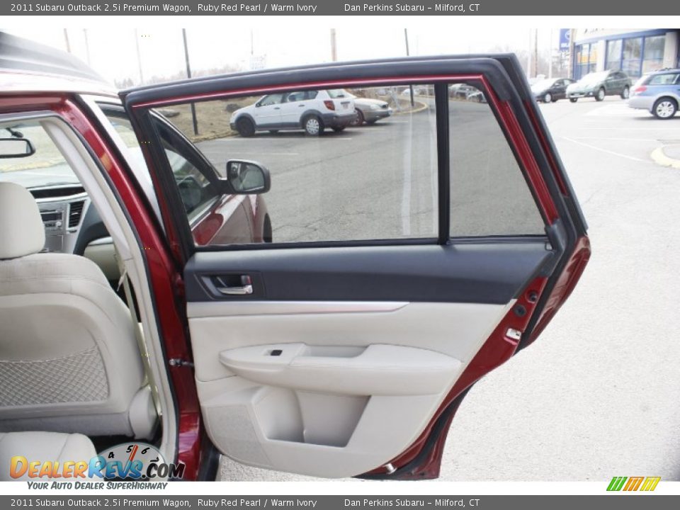 2011 Subaru Outback 2.5i Premium Wagon Ruby Red Pearl / Warm Ivory Photo #14