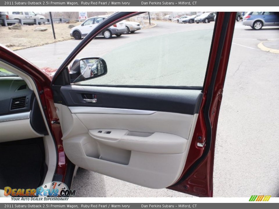 2011 Subaru Outback 2.5i Premium Wagon Ruby Red Pearl / Warm Ivory Photo #16