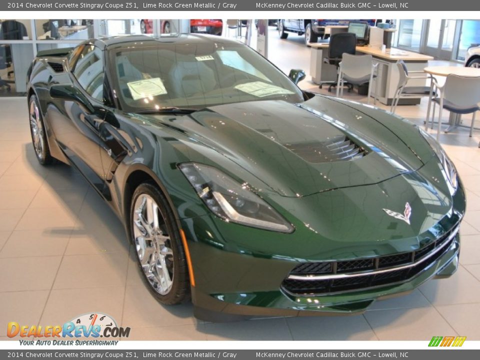 2014 Chevrolet Corvette Stingray Coupe Z51 Lime Rock Green Metallic / Gray Photo #1