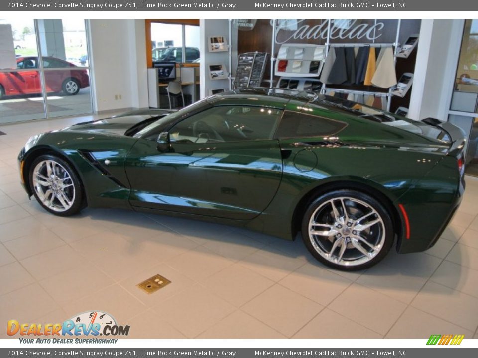 2014 Chevrolet Corvette Stingray Coupe Z51 Lime Rock Green Metallic / Gray Photo #3
