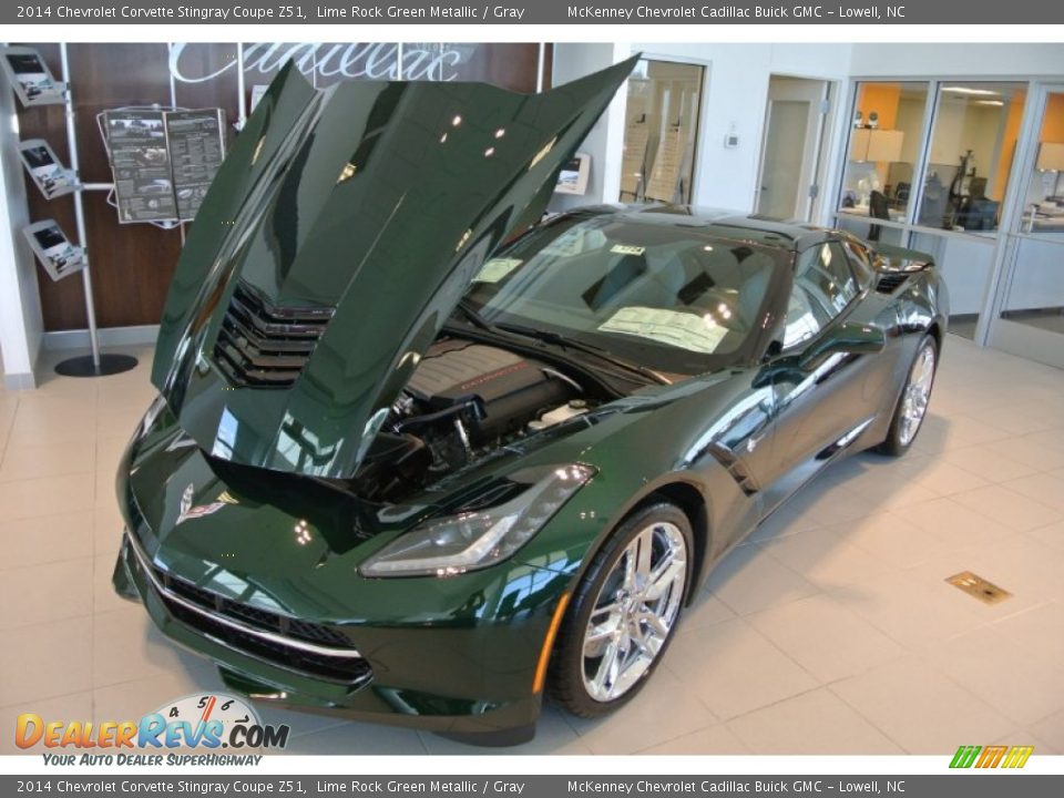 2014 Chevrolet Corvette Stingray Coupe Z51 Lime Rock Green Metallic / Gray Photo #25