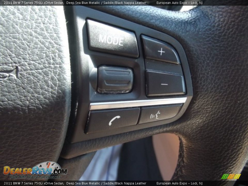 2011 BMW 7 Series 750Li xDrive Sedan Deep Sea Blue Metallic / Saddle/Black Nappa Leather Photo #13