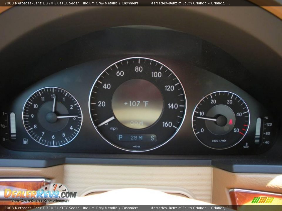 2008 Mercedes-Benz E 320 BlueTEC Sedan Indium Grey Metallic / Cashmere Photo #20