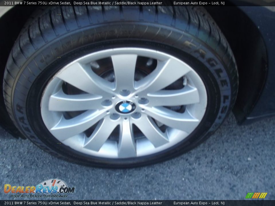2011 BMW 7 Series 750Li xDrive Sedan Deep Sea Blue Metallic / Saddle/Black Nappa Leather Photo #35