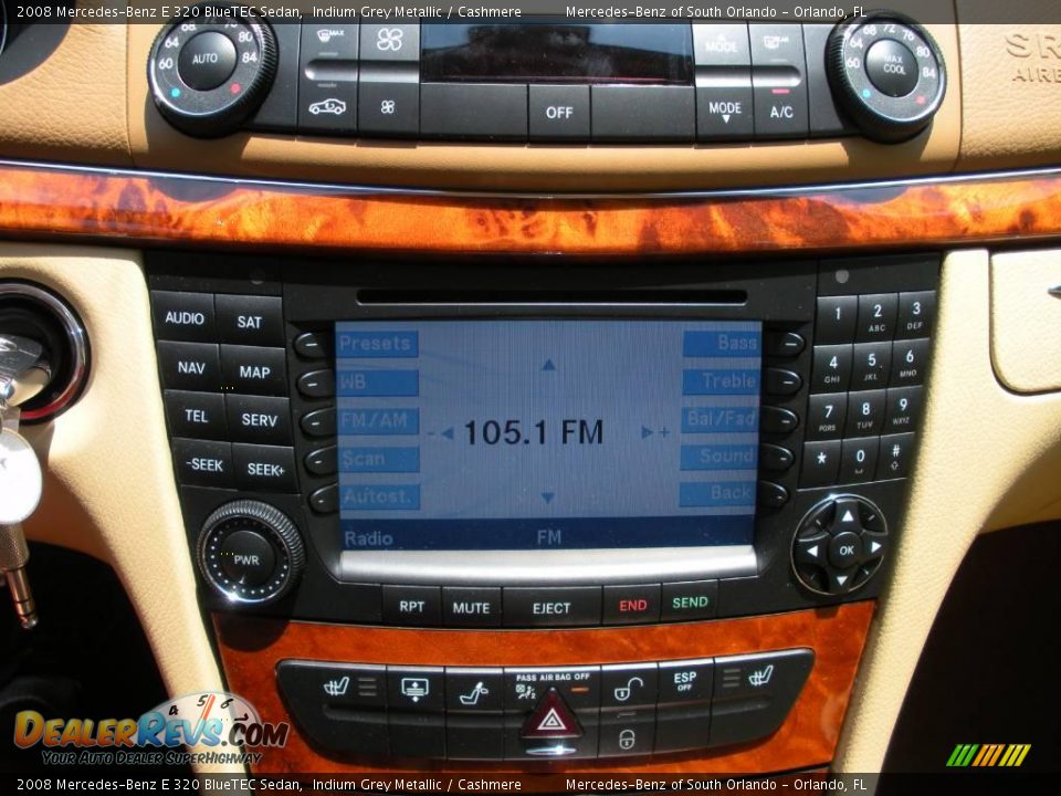 2008 Mercedes-Benz E 320 BlueTEC Sedan Indium Grey Metallic / Cashmere Photo #22