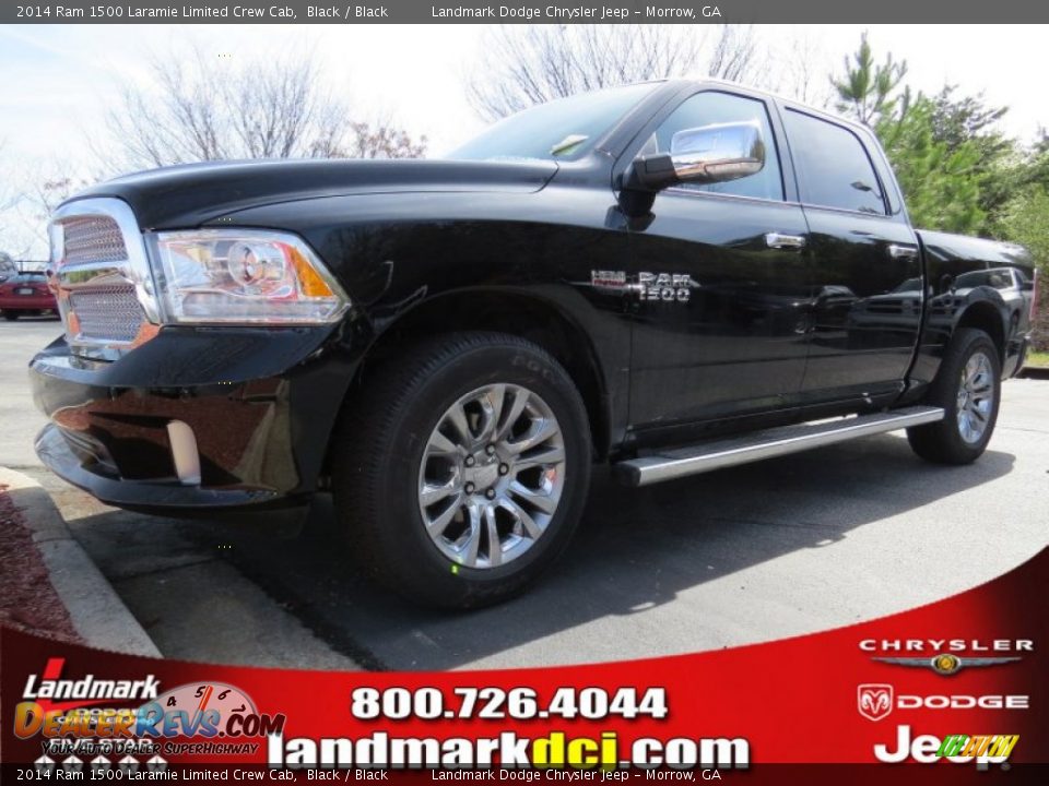 2014 Ram 1500 Laramie Limited Crew Cab Black / Black Photo #1