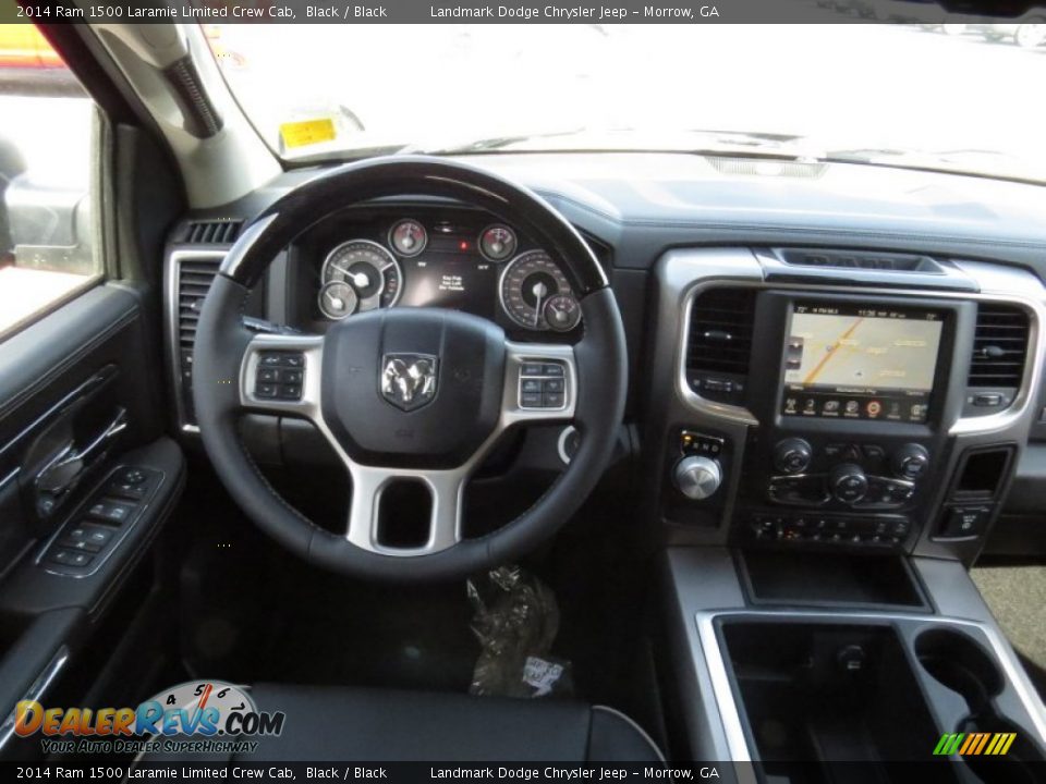 2014 Ram 1500 Laramie Limited Crew Cab Black / Black Photo #9