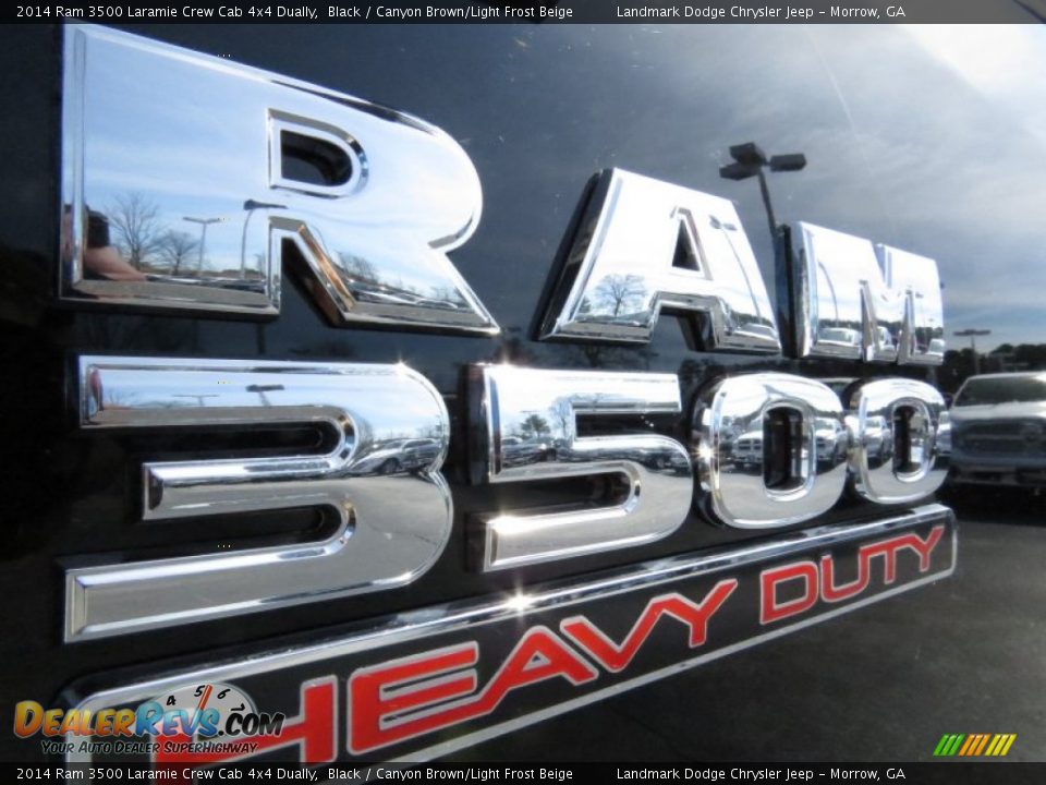 2014 Ram 3500 Laramie Crew Cab 4x4 Dually Black / Canyon Brown/Light Frost Beige Photo #6