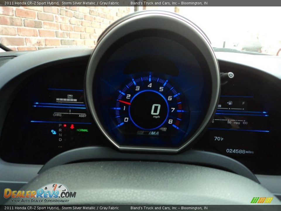 2011 Honda CR-Z Sport Hybrid Storm Silver Metallic / Gray Fabric Photo #9