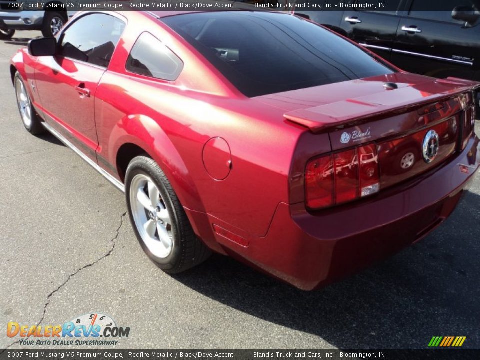 2007 Ford Mustang V6 Premium Coupe Redfire Metallic / Black/Dove Accent Photo #2