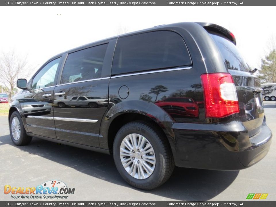 2014 Chrysler Town & Country Limited Brilliant Black Crystal Pearl / Black/Light Graystone Photo #2