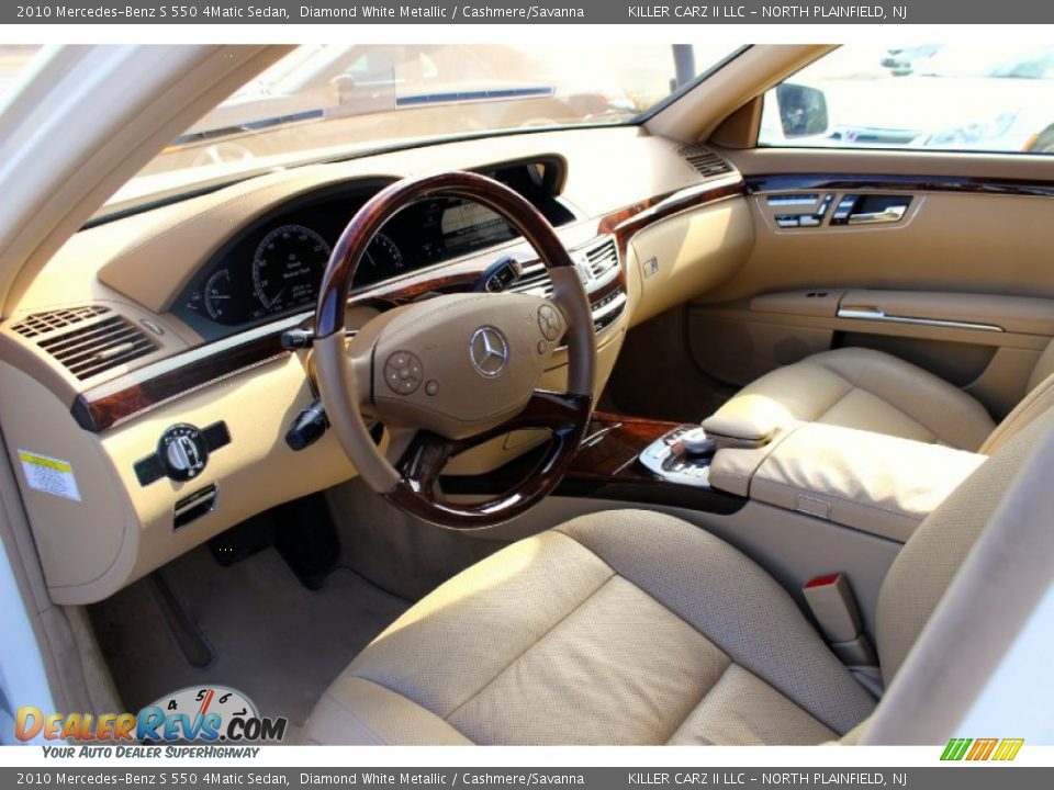 2010 Mercedes-Benz S 550 4Matic Sedan Diamond White Metallic / Cashmere/Savanna Photo #13
