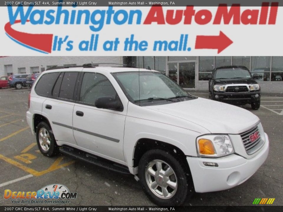 2007 GMC Envoy SLT 4x4 Summit White / Light Gray Photo #1