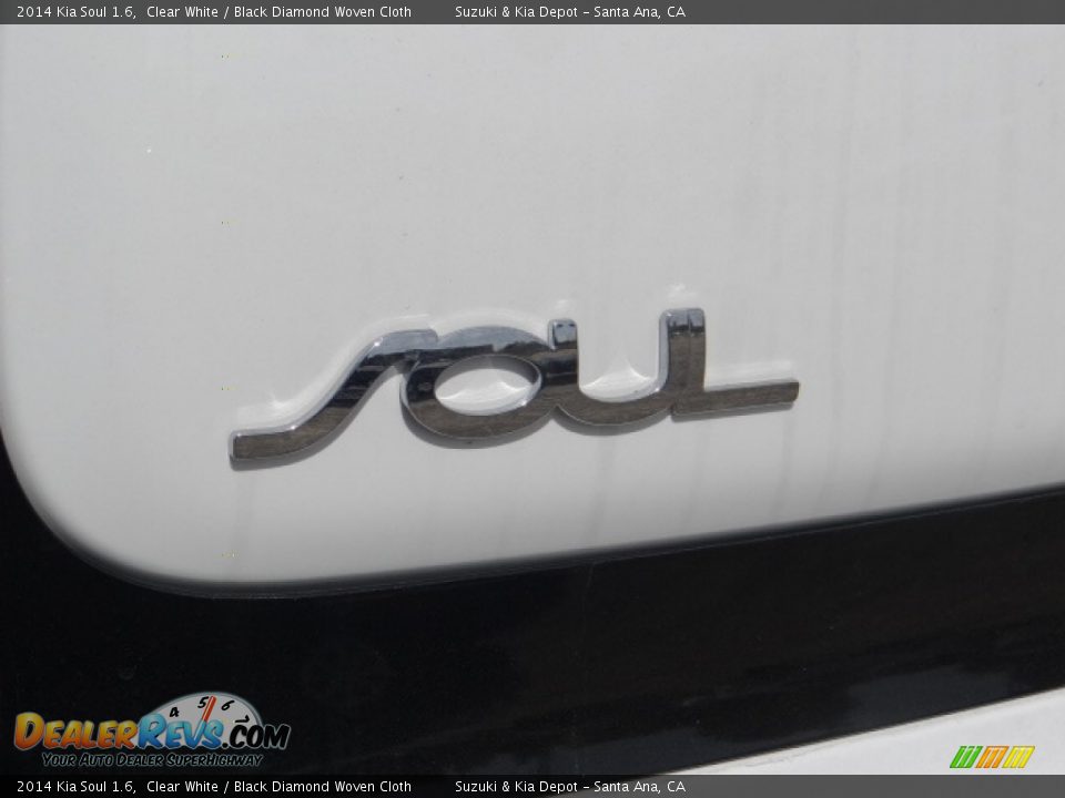 2014 Kia Soul 1.6 Clear White / Black Diamond Woven Cloth Photo #7