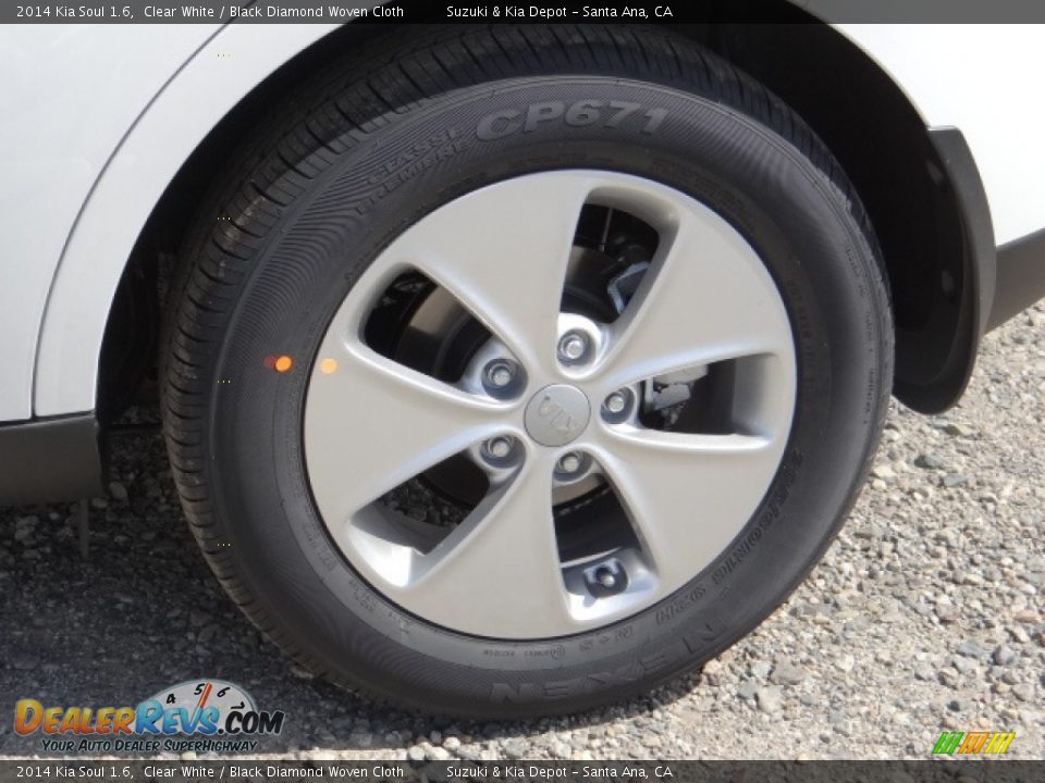 2014 Kia Soul 1.6 Clear White / Black Diamond Woven Cloth Photo #14