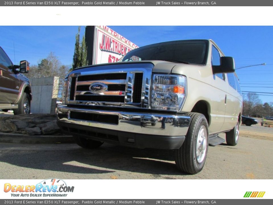 2013 Ford E Series Van E350 XLT Passenger Pueblo Gold Metallic / Medium Pebble Photo #1