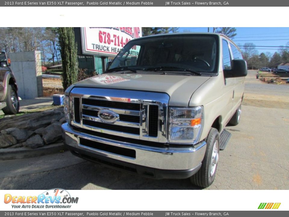 2013 Ford E Series Van E350 XLT Passenger Pueblo Gold Metallic / Medium Pebble Photo #2