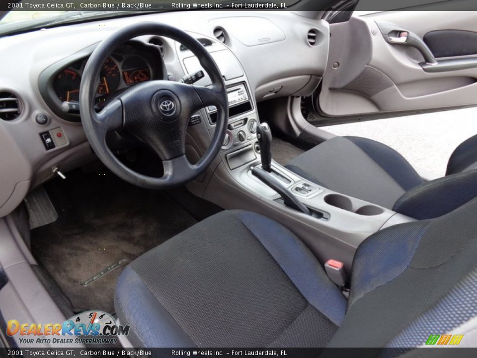 Black/Blue Interior - 2001 Toyota Celica GT Photo #16