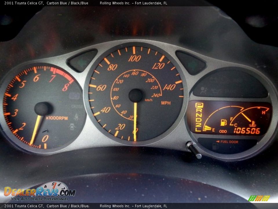 2001 Toyota Celica GT Carbon Blue / Black/Blue Photo #28