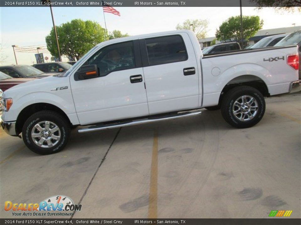2014 Ford F150 XLT SuperCrew 4x4 Oxford White / Steel Grey Photo #3