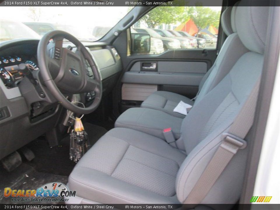 2014 Ford F150 XLT SuperCrew 4x4 Oxford White / Steel Grey Photo #6