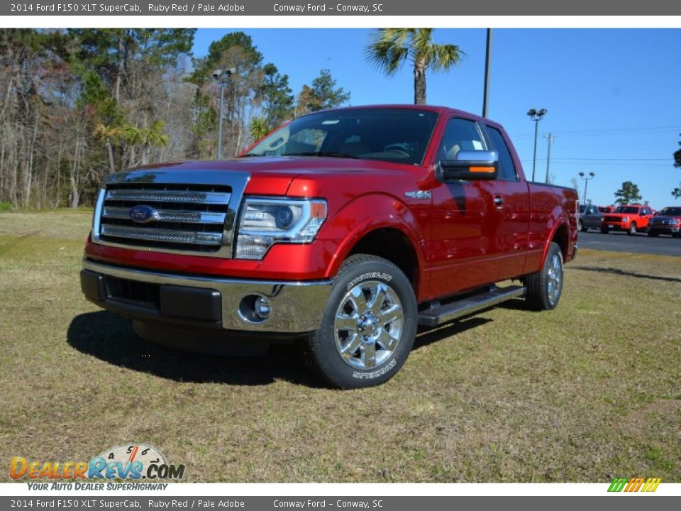 2014 Ford F150 XLT SuperCab Ruby Red / Pale Adobe Photo #1