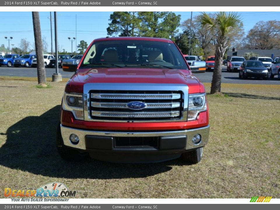 2014 Ford F150 XLT SuperCab Ruby Red / Pale Adobe Photo #2
