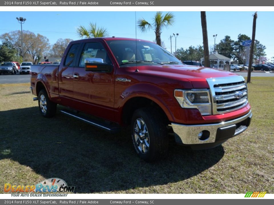 2014 Ford F150 XLT SuperCab Ruby Red / Pale Adobe Photo #3