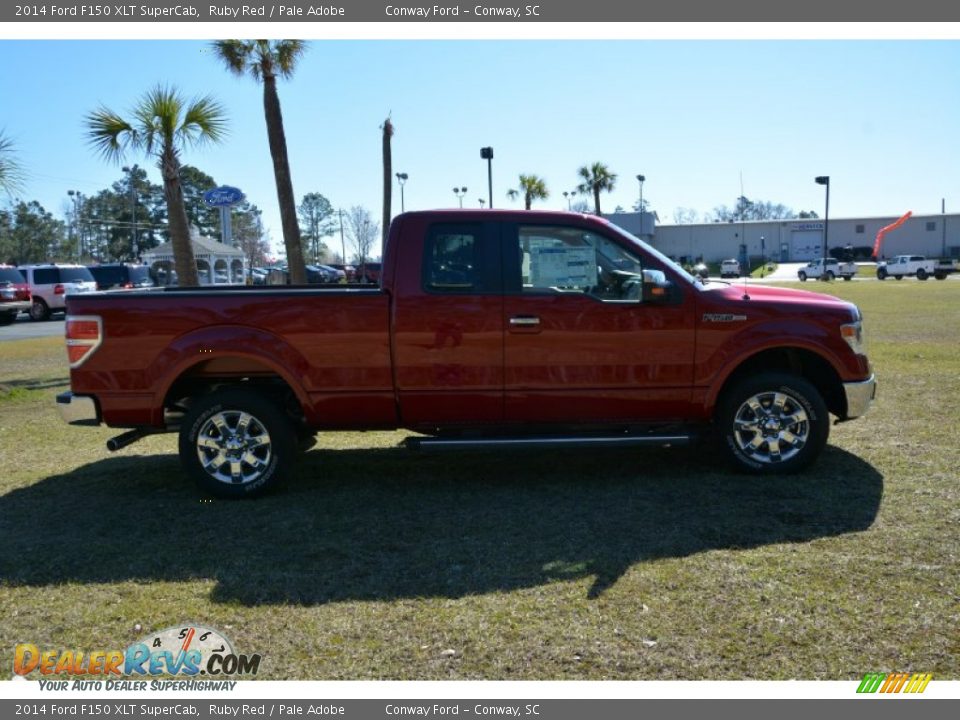 2014 Ford F150 XLT SuperCab Ruby Red / Pale Adobe Photo #4