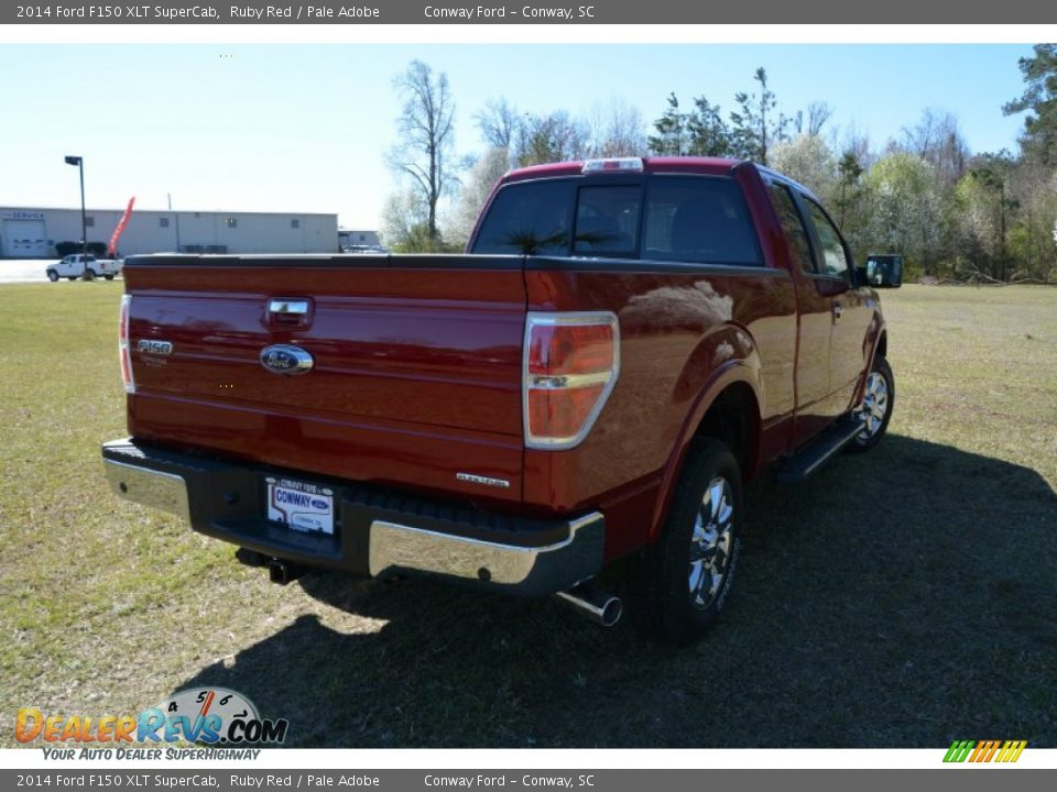 2014 Ford F150 XLT SuperCab Ruby Red / Pale Adobe Photo #5