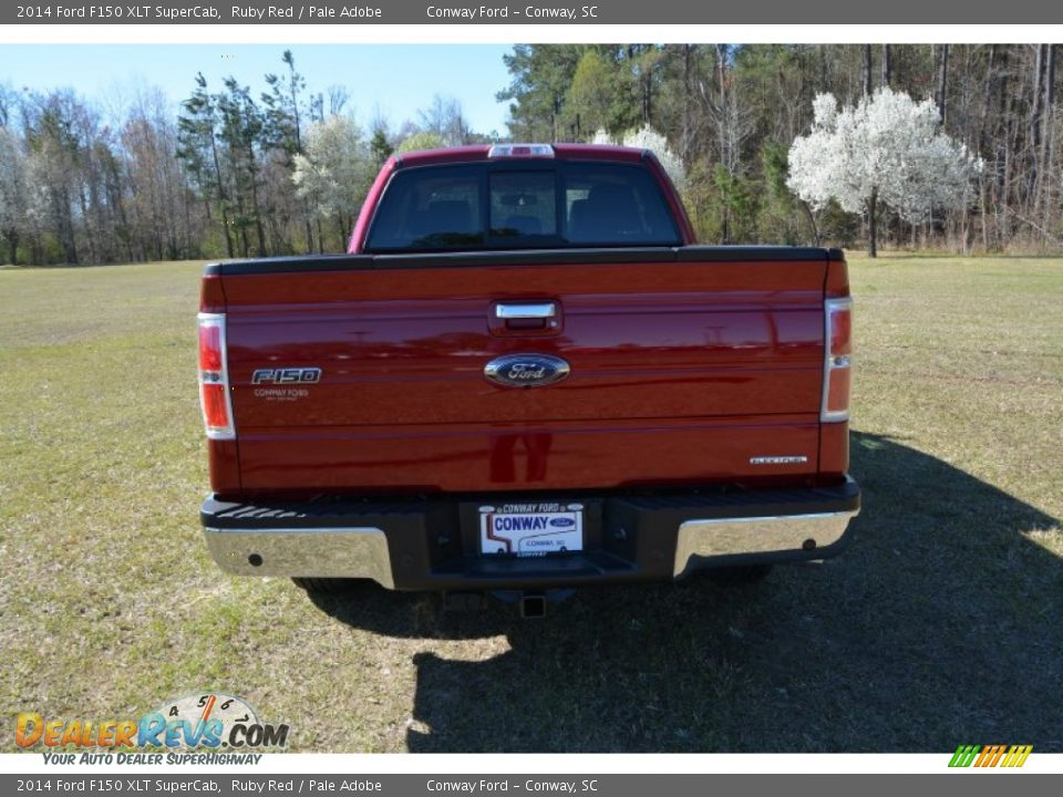2014 Ford F150 XLT SuperCab Ruby Red / Pale Adobe Photo #6