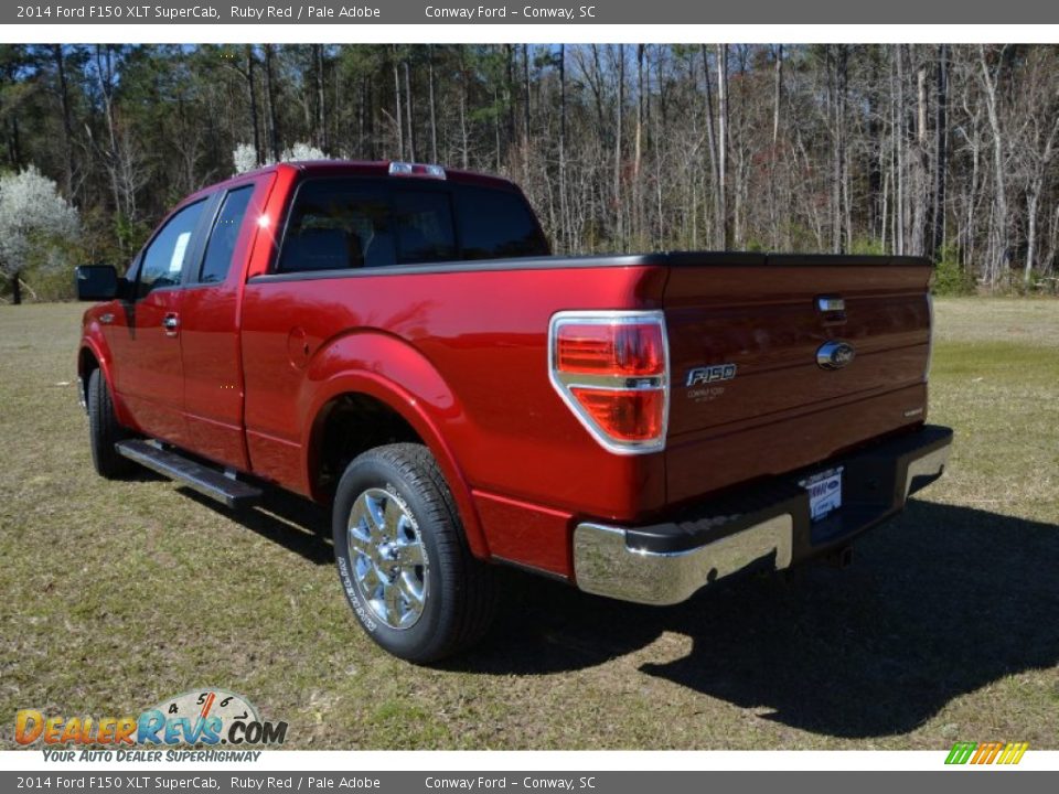2014 Ford F150 XLT SuperCab Ruby Red / Pale Adobe Photo #7