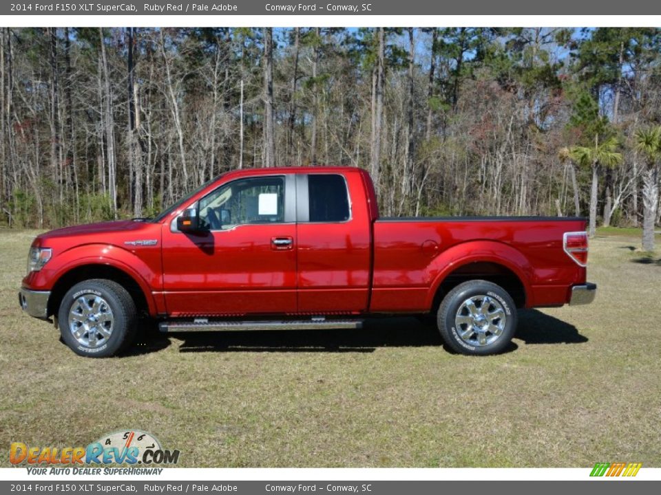 2014 Ford F150 XLT SuperCab Ruby Red / Pale Adobe Photo #8