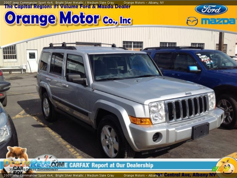 2007 Jeep Commander Sport 4x4 Bright Silver Metallic / Medium Slate Gray Photo #1