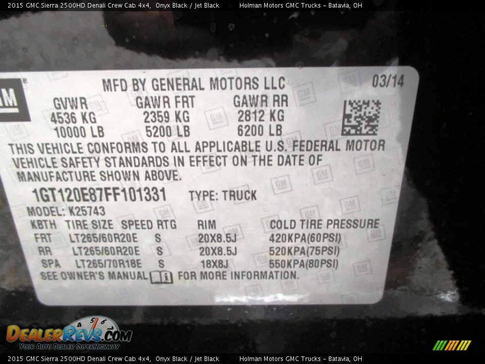 2015 GMC Sierra 2500HD Denali Crew Cab 4x4 Onyx Black / Jet Black Photo #7
