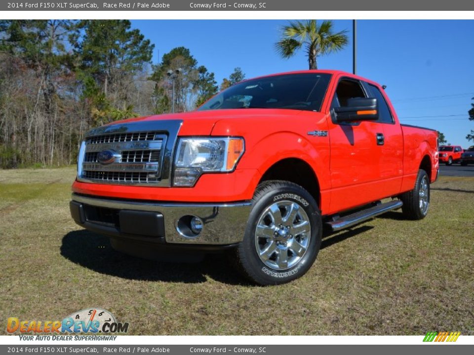 2014 Ford F150 XLT SuperCab Race Red / Pale Adobe Photo #1