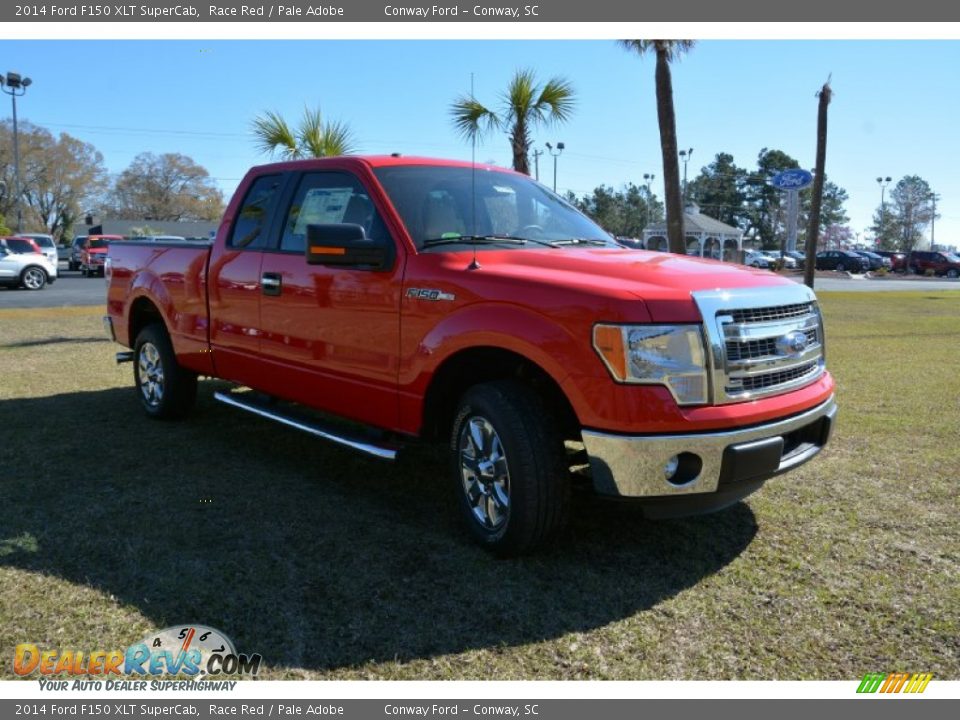 2014 Ford F150 XLT SuperCab Race Red / Pale Adobe Photo #3