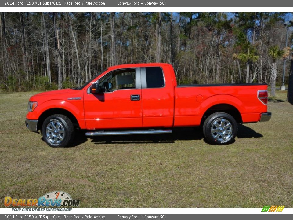 2014 Ford F150 XLT SuperCab Race Red / Pale Adobe Photo #8