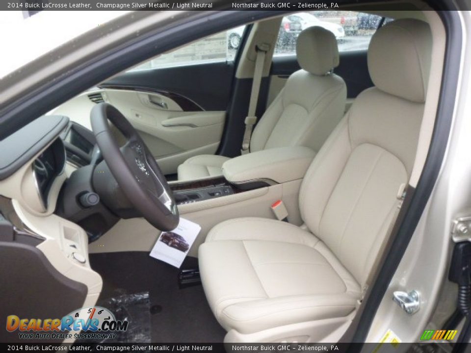 2014 Buick LaCrosse Leather Champagne Silver Metallic / Light Neutral Photo #10