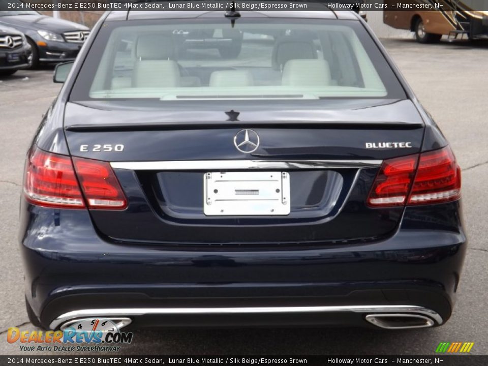 2014 Mercedes-Benz E E250 BlueTEC 4Matic Sedan Lunar Blue Metallic / Silk Beige/Espresso Brown Photo #4