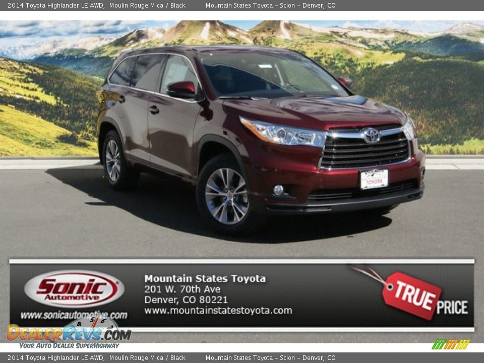 2014 Toyota Highlander LE AWD Moulin Rouge Mica / Black Photo #1