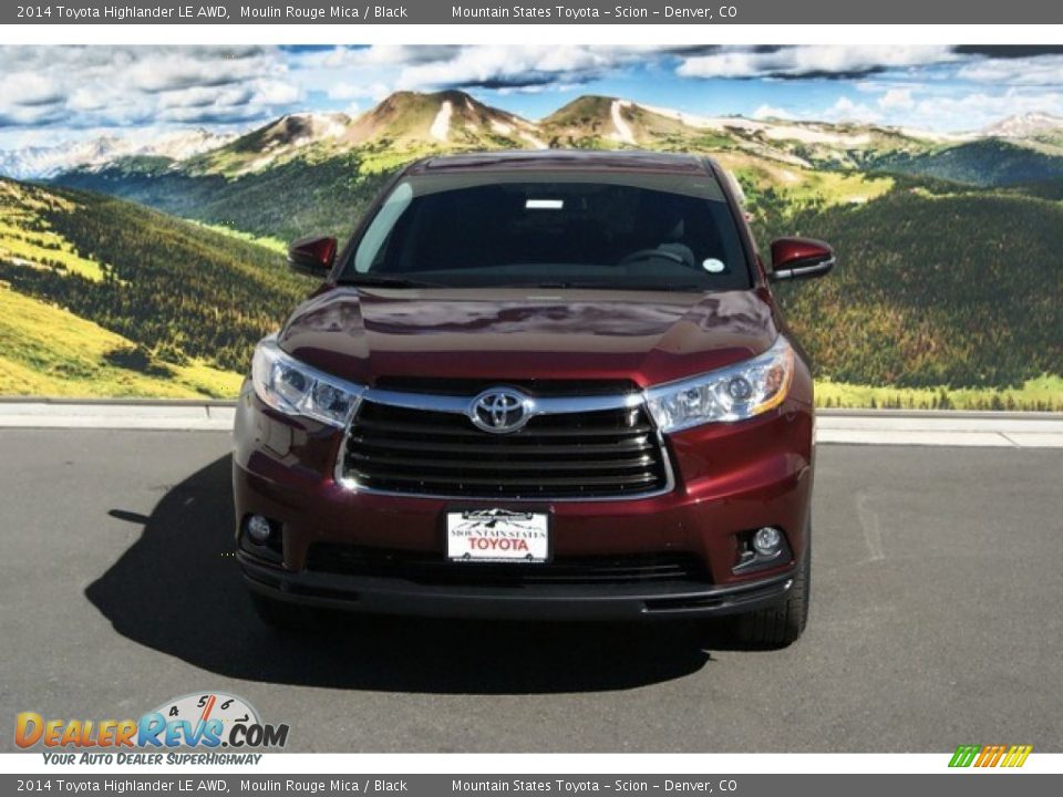 2014 Toyota Highlander LE AWD Moulin Rouge Mica / Black Photo #2