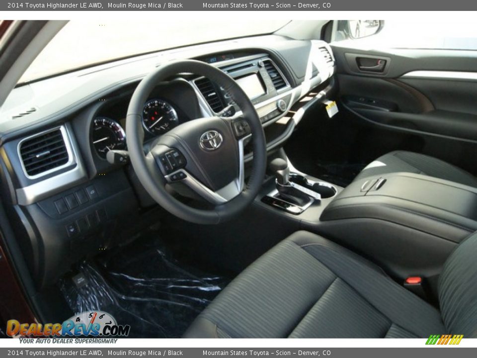 Black Interior - 2014 Toyota Highlander LE AWD Photo #5