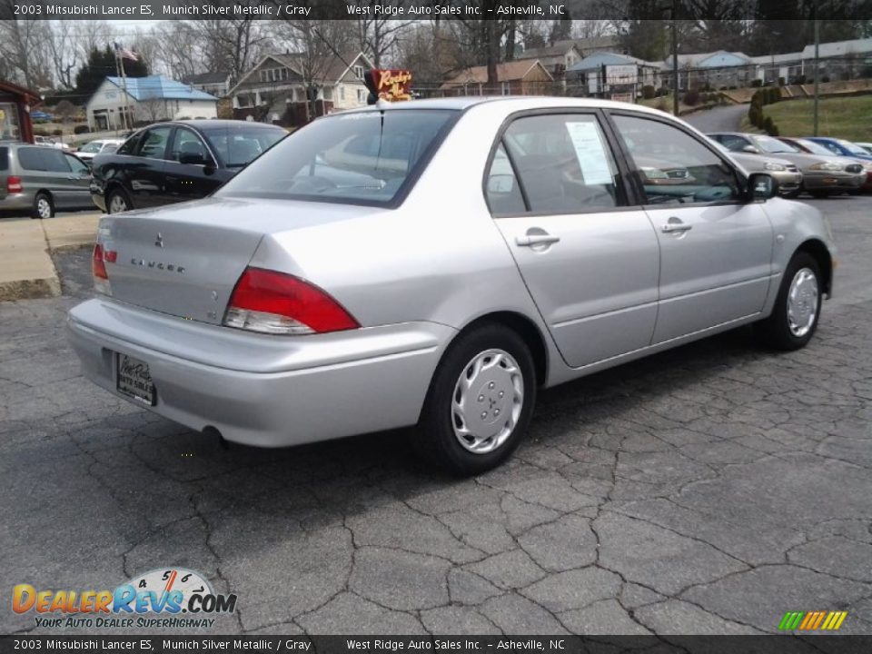 2003 Mitsubishi Lancer ES Munich Silver Metallic / Gray Photo #4