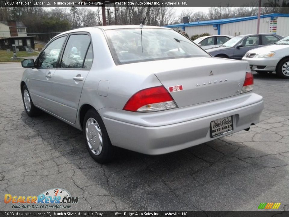 2003 Mitsubishi Lancer ES Munich Silver Metallic / Gray Photo #6