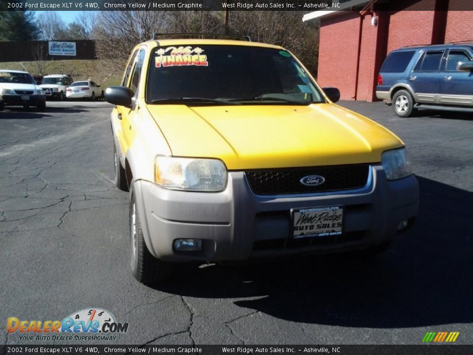 2002 Ford Escape XLT V6 4WD Chrome Yellow / Medium Graphite Photo #5