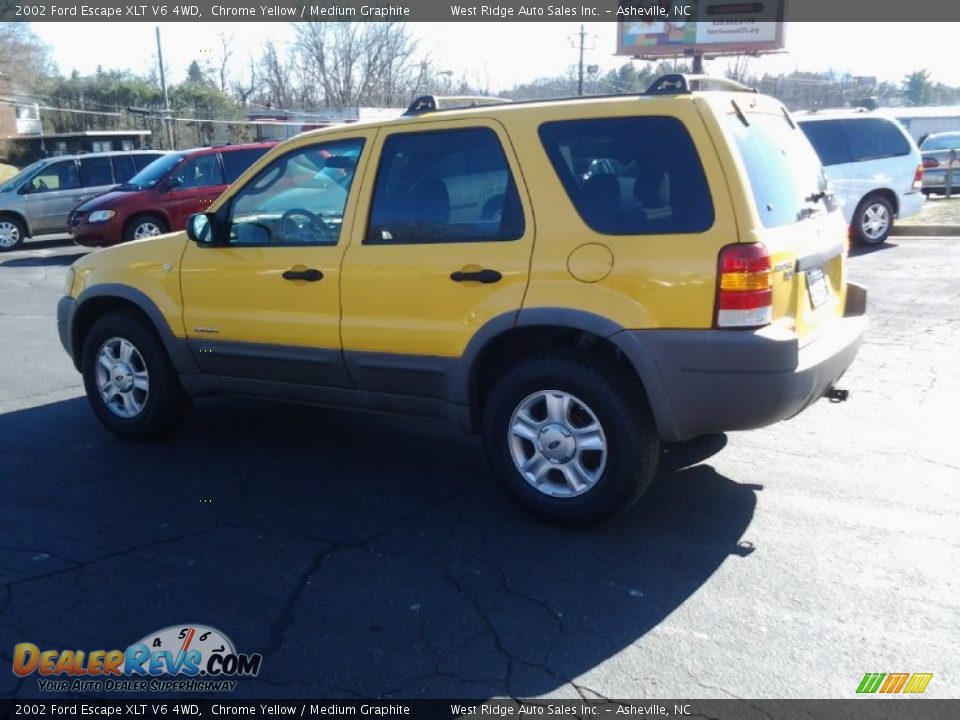 2002 Ford Escape XLT V6 4WD Chrome Yellow / Medium Graphite Photo #11