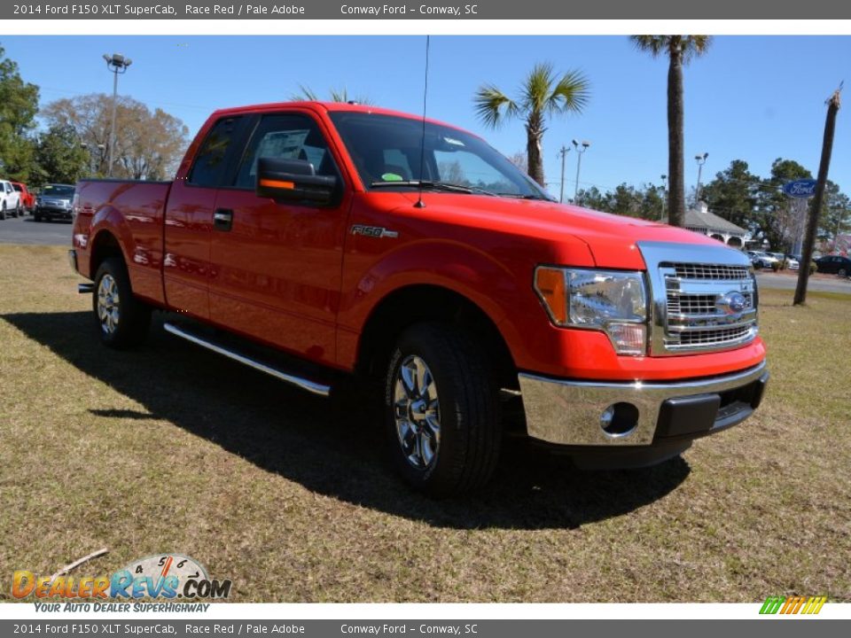 2014 Ford F150 XLT SuperCab Race Red / Pale Adobe Photo #3