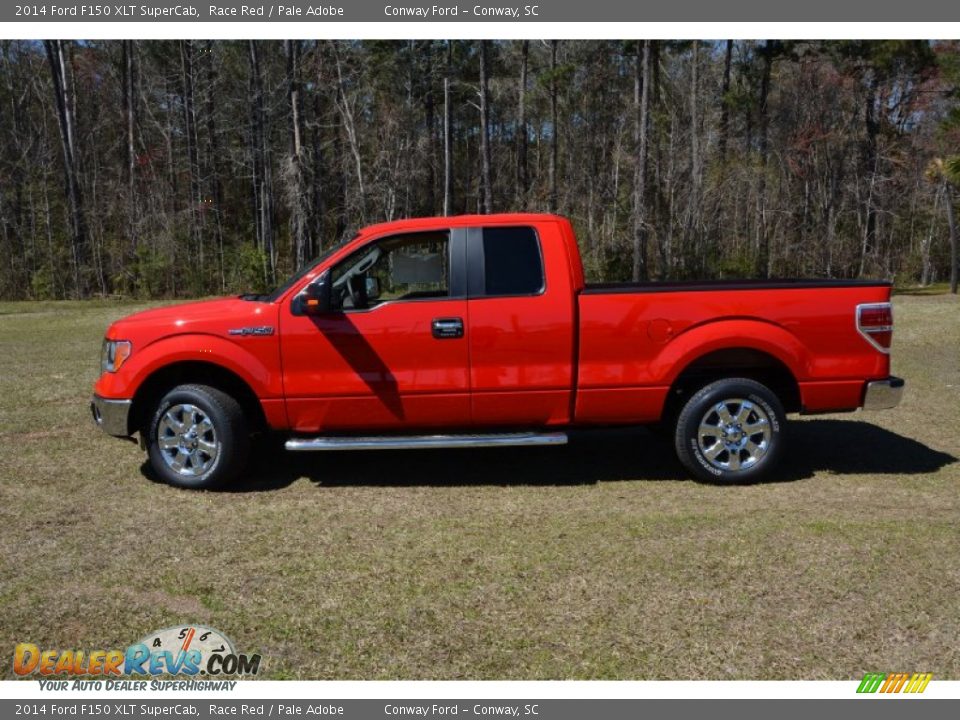 2014 Ford F150 XLT SuperCab Race Red / Pale Adobe Photo #8